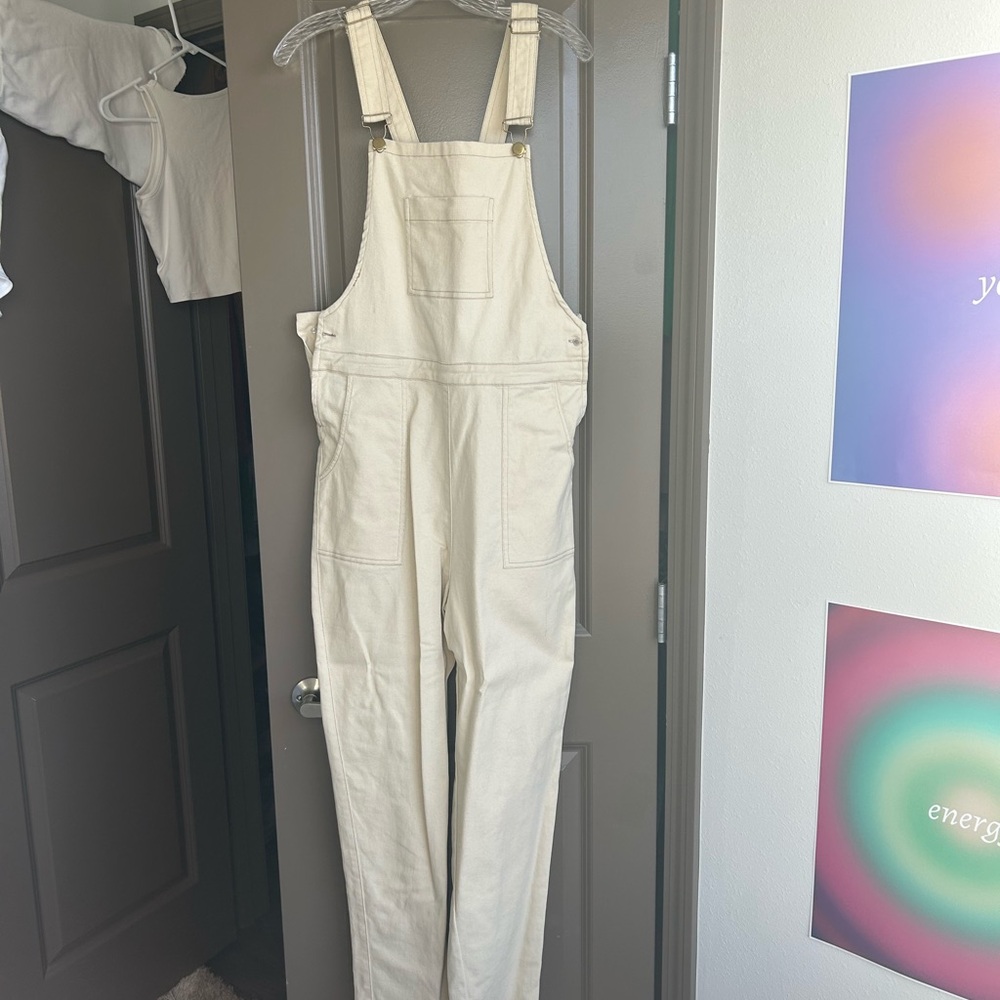 CREAM ASOS TALL SIZE OVERALLS